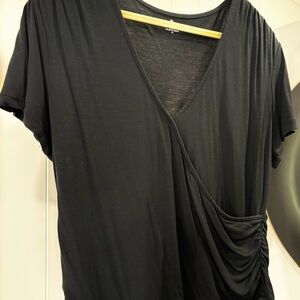 Able Black Short Sleeve Women's Top